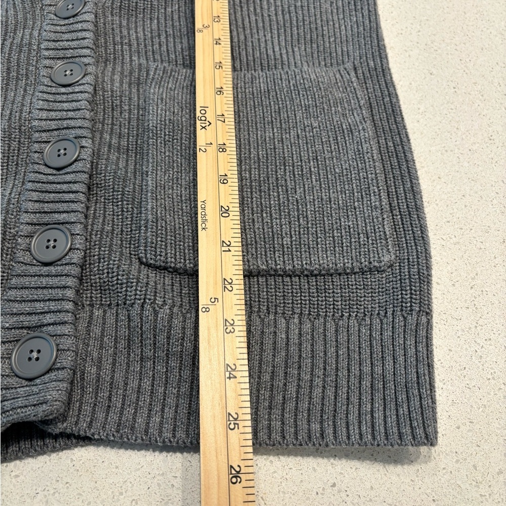 Athleta Gray Button-Up Chunky Cardigan, Size XXS - Picture 4 of 7
